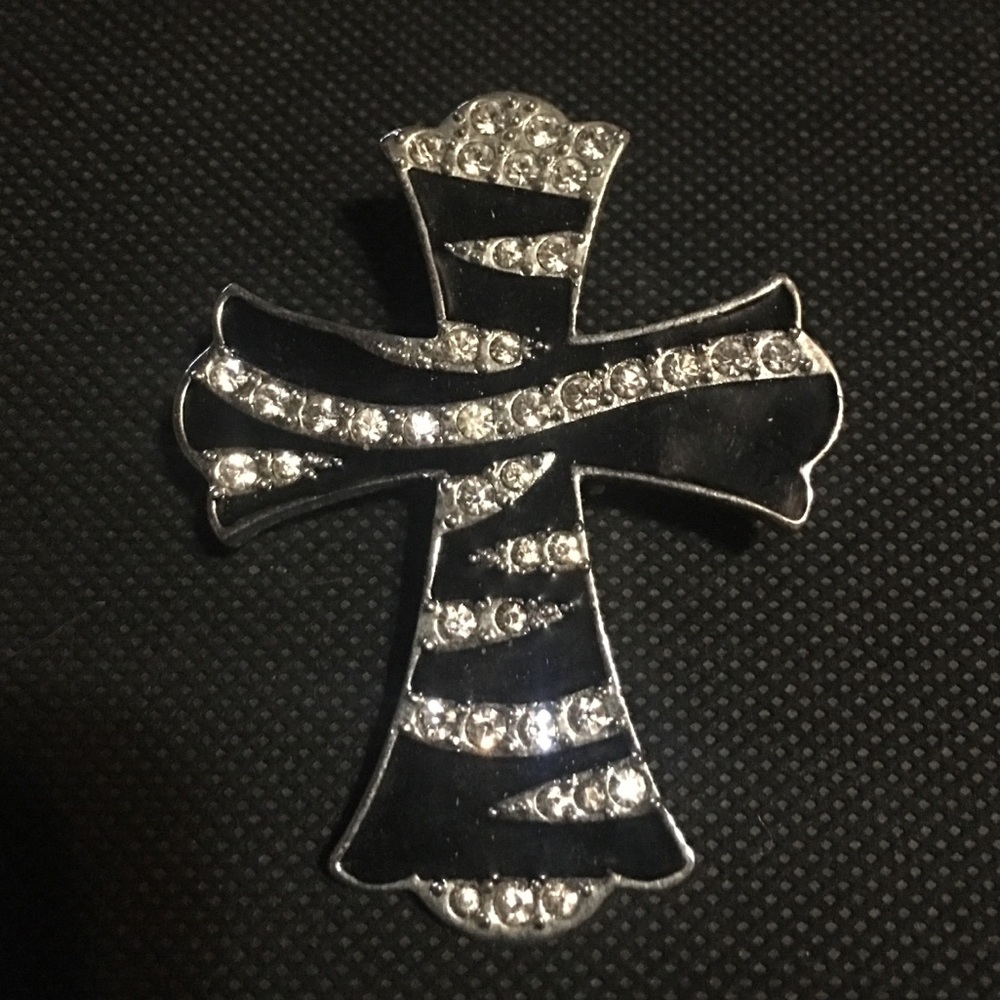 Zebra bling magnetic pendant
